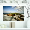 thumbnail image 1 of Cloudy Illa Pancha Lighthouse - Seashore Photo Canvas Print, 1 of 3