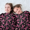 thumbnail image 5 of Breast Cancer Round Blanket,Comfortable Soft Flannel Throw Blanket,All Season,Warm Lightweight Blankets for Sofa Bed Couch Living Room Chair 60"x60", 5 of 5