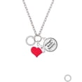 thumbnail image 2 of Delight Jewelry Silvertone Jeremiah 29:11 Eternity Ring - Red Heart Nurse Strong Zoe Necklace, 2 of 4