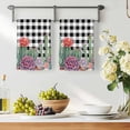 thumbnail image 3 of Cactus Tropical Watercolor Kitchen Towels Set of 1, Black Buffalo Plaid Summer Absorbent Dish Towels for Kitchen, Microfiber Hand Towel, Quick Drying Tea Towel for Cleaning Decorative Dishcloths, 3 of 7