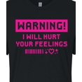thumbnail image 3 of Instant Message - Warning I Will Hurt Your Feelings - Women's Cropped Graphic T-Shirt, 3 of 6
