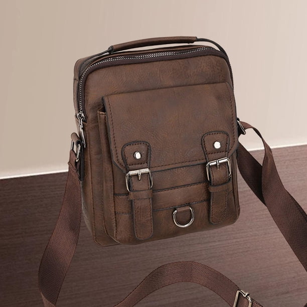 Bolso de hombro para hombre perfecl con correa ajustable Marrón oscuro