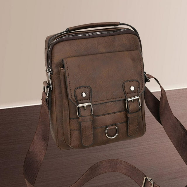 Bolso de hombro Yinane Bolso de almacenamiento Diseño Vintage Marrón oscuro