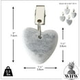 thumbnail image 3 of WHW Natural Stone Hearts Table Cloth Weights on Clip Hanger Clamps, Light Gray, Set of 4, 3 of 6