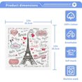 thumbnail image 3 of Coolnut I Love You Paris Tower Wash Cloths 4 Pack - 12 x 12 Inch Super Soft Washcloths for Your Face and Body - 100% Cotton Highly Absorbent Baby Face Towel Washcloth Gift, 3 of 7