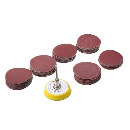 

Huntermoon 60pcs 50mm Sanding Disc Sandpaper with Backing Pad for Dremel Rotary Tool