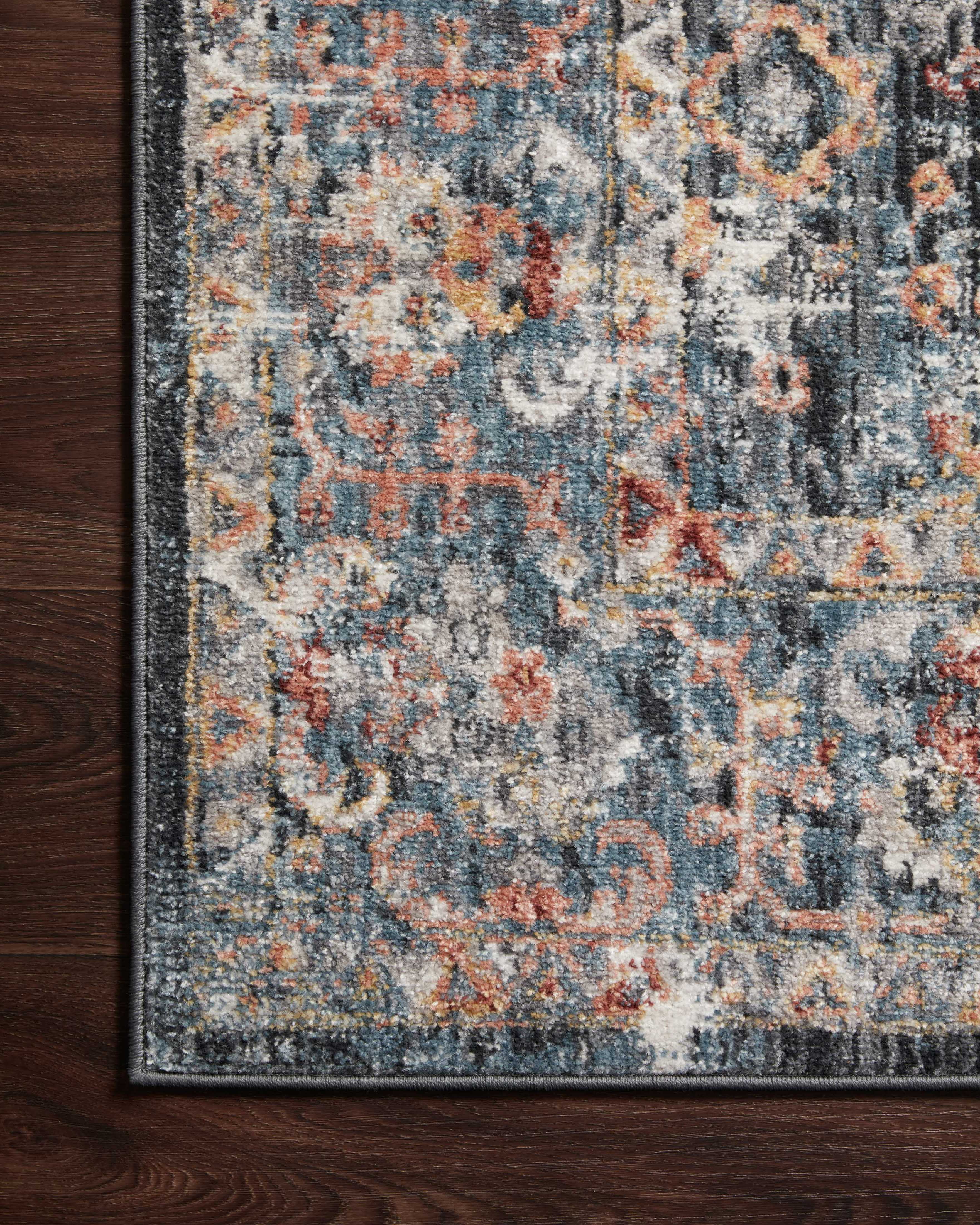 Loloi Cassandra Collection CSN-05 Blue / Multi Oriental Area Rug 5'-3" x 7'-9"