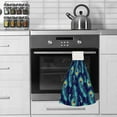 thumbnail image 6 of Hanging Towels 1 Pcs, Dish Towels Peacock Feather Seamless Absorbent Hand Towels with Hanging Loop Washcloth for Bathroom Kitchen, 6 of 6