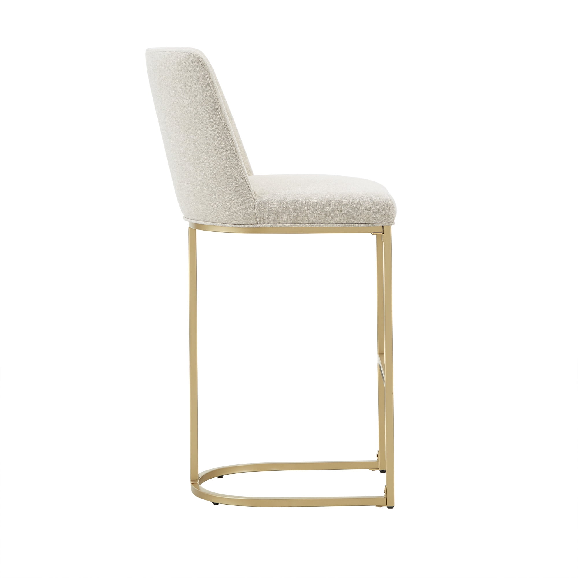 Weston Home Klimt Bar Height Stool, Set of 2, Beige