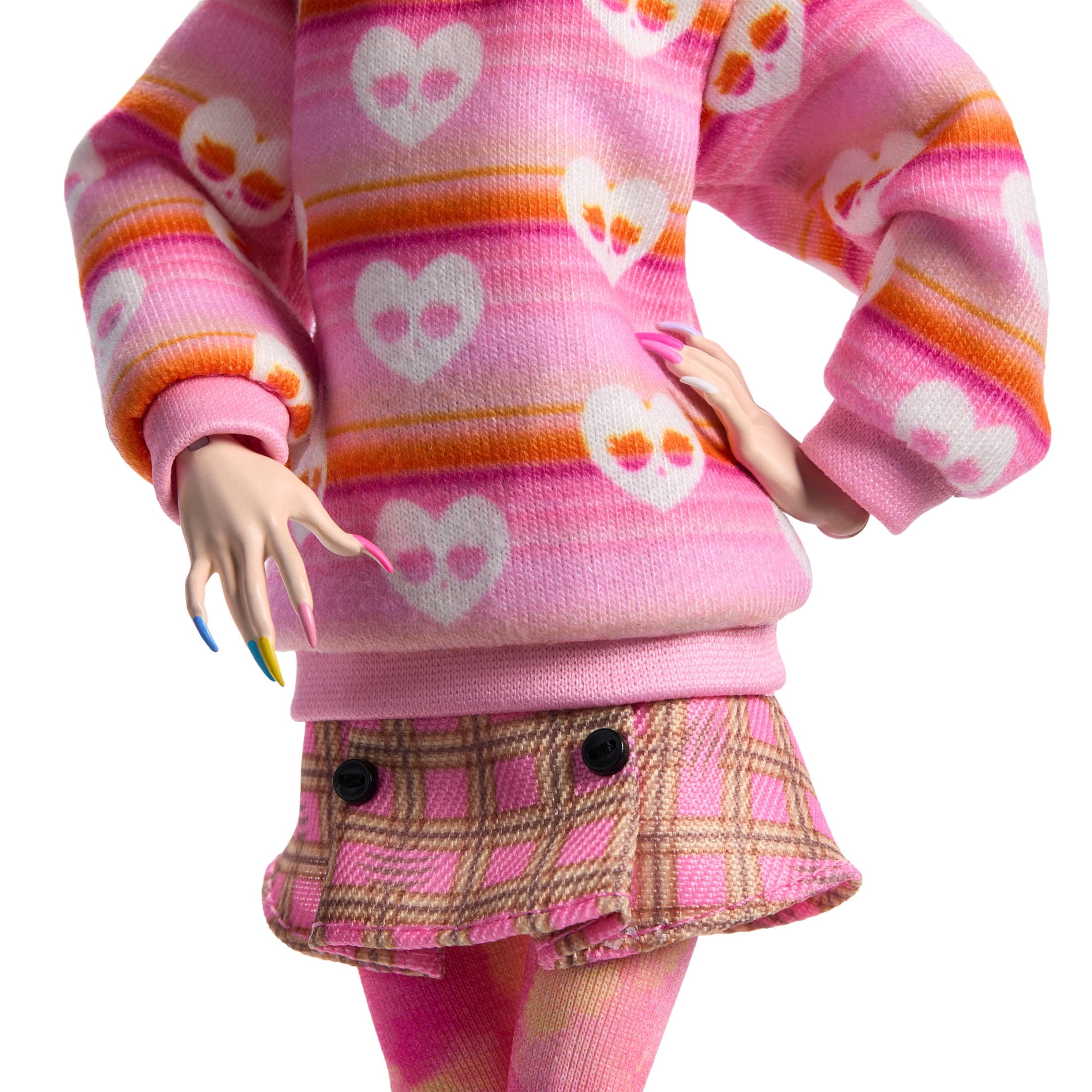 Monster High Wednesday Collectible Doll, Enid Sinclair in Pink Fashion with Accessories  (图4)