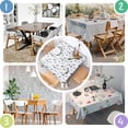 thumbnail image 4 of Pioneer Flower Floral Print Pattern Square Tablecloth, Waterproof Wipeable Spillproof Washable Table Cover for Home Kitchen Party Decor, 42"x42", 4 of 6