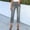 *Gray, variant on ClodeEU Women's Straight Leg Capri Jeans with Pockets,Casual Denim Cropped Pants Blue,Womens Plus L