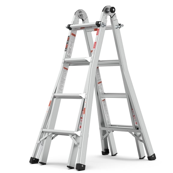 Saim 17ft Multi Purpose Foldable Engineering Aluminum Alloy Ladder A-type Ladder Straight Ladder for Home