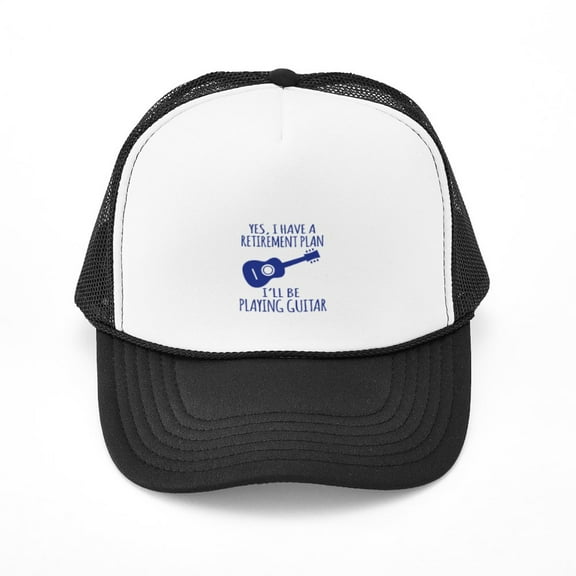 CafePress - Guitar Retirement Plan - Adjustable Unisex Printed Trucker Hat with Mesh Back