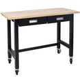 thumbnail image 4 of 60" Workbench Wide Rolling Workbenches with Adjustable Height, Workshop Tool Bench for Garage Indoor Office, 4 of 7
