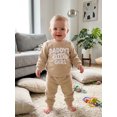 thumbnail image 5 of Cenuakty Girl Winter Fall Outfit Letter Embroidered Sweatshirt Joggers, 5 of 9