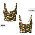thumbnail image 5 of Fotbe Autumn Pumpkin Maple Leaf Plants Pattern Womens' Sports Bra Longline Wirefree Padded with Medium Support Sports Moisture-Wicking Workou Vest,Tank Top-X-Large, 5 of 7