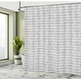 thumbnail image 5 of Ambesonne Geometric Shower Curtain, Rhombus Lozenge Design, 69"Wx70"L, Grey and White, 5 of 5