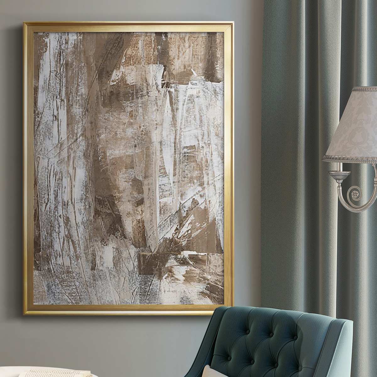 Bronzed I Premium Framed Print, in Gold, Black, or Silver - Ready to Hang
