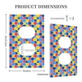 thumbnail image 3 of DouZhe 1-Gang Duplex Outlet Cover, Autism Day Colorful Puzzle Decorative Wall Plates, 3 of 7