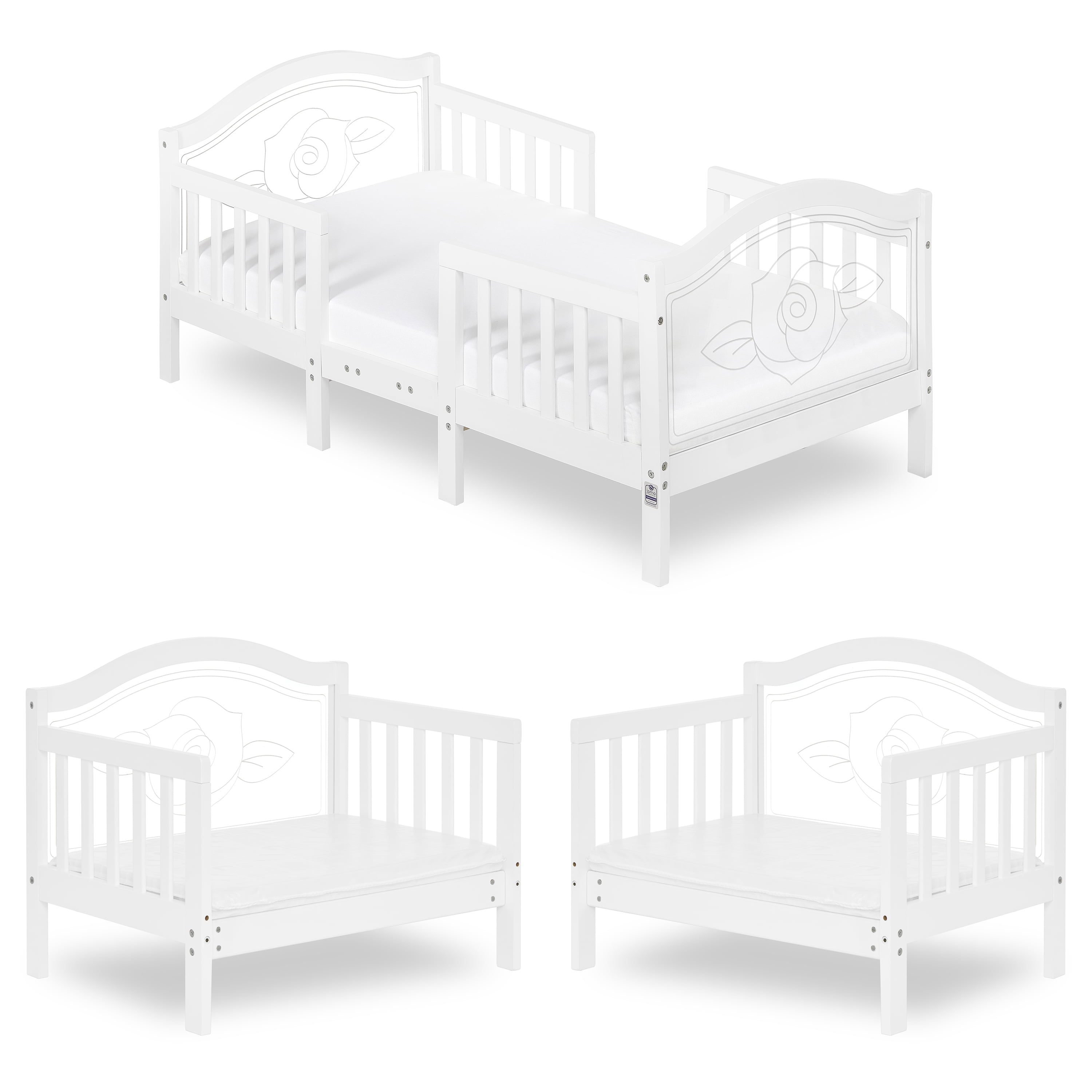 Dream On Me Rosie Toddler Bed in White