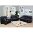 thumbnail image 3 of Star Home Living 3 Pieces Genuine Leather Living Room Set in Black, 3 of 11