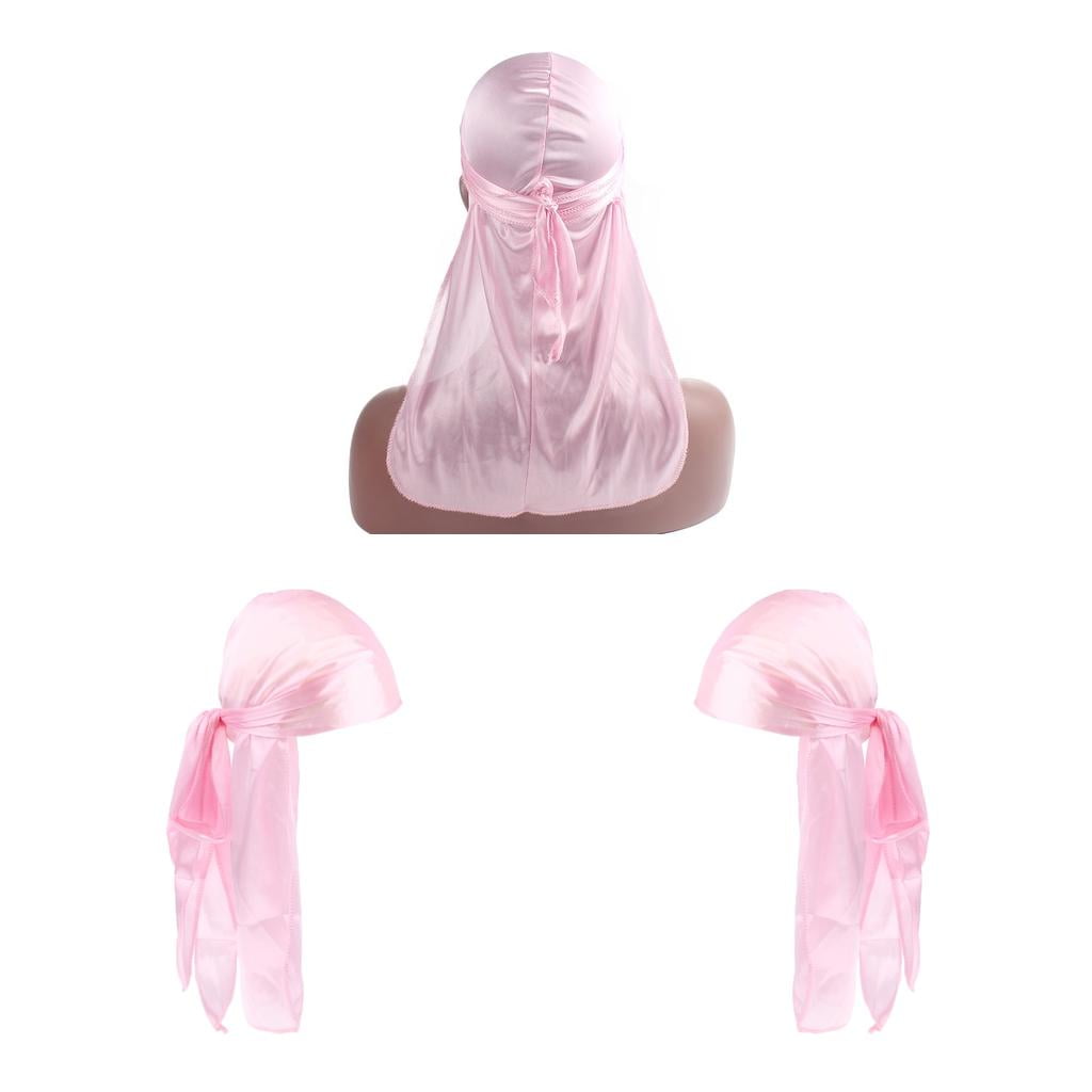 s Satin Headband Long Tail Headband Pirate Hat Silky Hair Accessories Pink  - Walmart.com