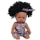thumbnail image 1 of Fiudx juguetes Bebé lindo pelo rizado deporte niños negro bebé juguete muñeca niños regalo con capucha con tela, 1 of 3