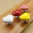 thumbnail image 4 of Windfall Children's Lovely Creative Bedroom Decoration Heart Shape Ceramic Drawer Cabinet Wardrobe Cupboard Pull Knob Furniture Handle - 1Pc, Small size or Large size, 4 of 7