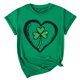 thumbnail image 5 of El Día de San Patricio Manga Corta Cuello Redondo Suéter Casual Top, Ligero 95% Poliéster 5% Blusa de Spandex para Vacaciones Y Uso Diario, Tops de Mujer Casual, 5 of 5