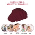 thumbnail image 6 of Kdxio Maroon Print Shower Cap for Women,Elastic and Reusable,Double Waterproof Layers Bathing Hat, 6 of 6