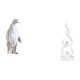 thumbnail image 1 of Escultura de pingüino, estatua abstracta de fuego, adorno de resina, arte moderno, coleccionable, decoración única y vívida, adecuada para bodas, cump, 1 of 8