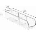 thumbnail image 2 of czcpp-iDesign Linus Plastic Divided Packet Organizer, Holder for Sugar, Salt, Pepper, Sweeteners, Tea Bags, Spices, 2.25" x 9" x 2", Clear, 2 of 4