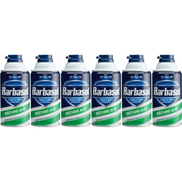 6 Pack - Barbasol - Thick and Rich Shaving Cream With Soothing Aloe 10oz Each