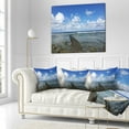 thumbnail image 2 of Designart Rocky Coast along Pacific Ocean - Seashore Throw Pillow - 16x16, 2 of 4