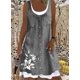 thumbnail image 1 of Women's A-Line Dress Fashion Floral Dot 3D Print Knee Length Dress Blue Sleeveless Spring Summer Casual Everyday Dress 2022XXXL Gao Jinjia LED, 1 of 2