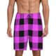 thumbnail image 1 of Fotbe Purple Black Buffalo Plaid Pantalones Cortos de Pijama para Hombre, Ropa de Dormir, Pantalones de Pijama Cortos para Hombre-X-Large, 1 of 6