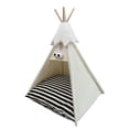 thumbnail image 1 of Casa tipi para mascotas con cojín grueso, cama tipi semicerrada, cama para cachorros para conejos Albaricoque, 1 of 9