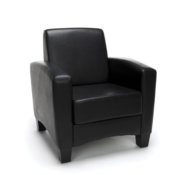 OFM Essentials Collection Traditional Reception Arm Chair, in Black (ESS-9050-BLK)