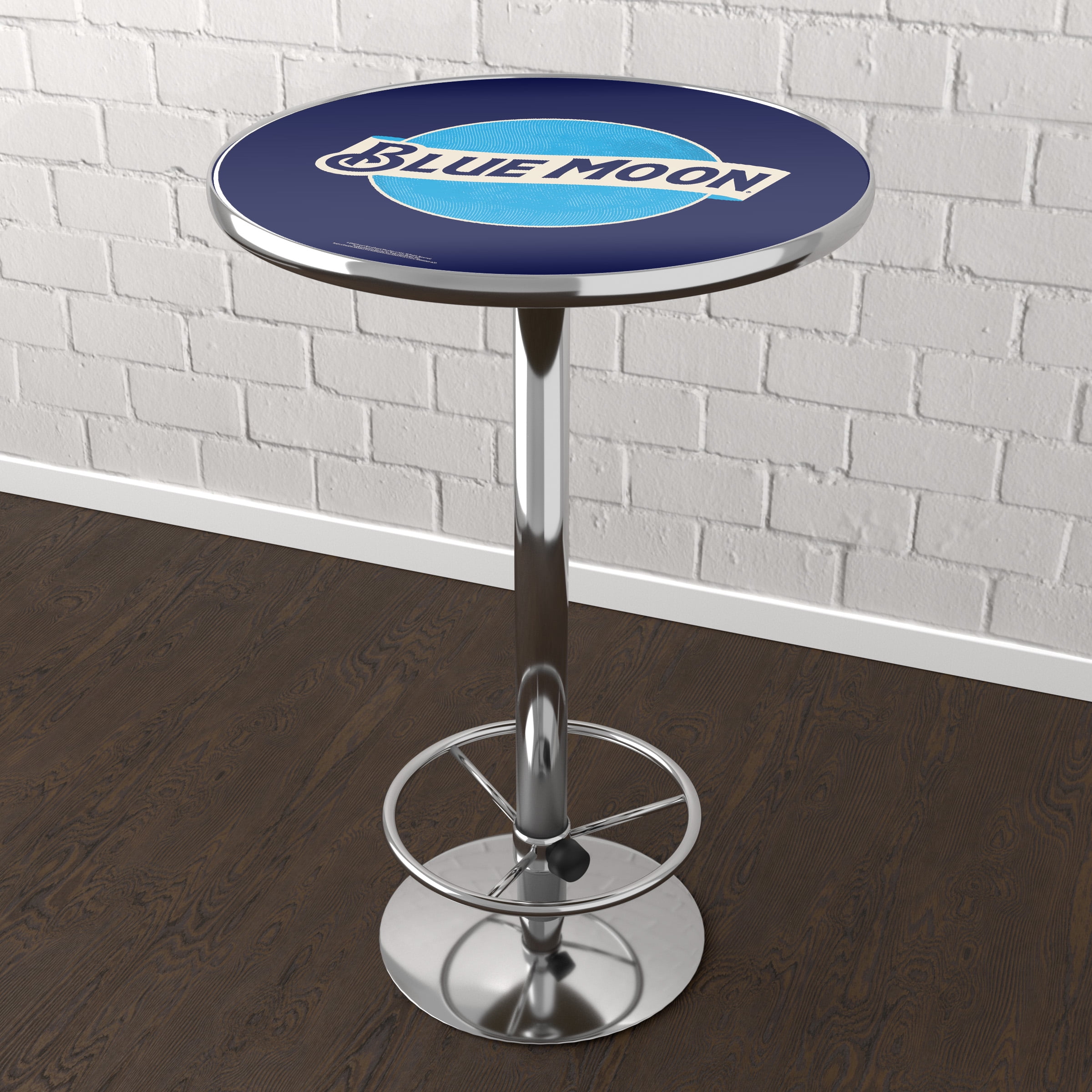 BAR COUNTER TABLE SMBT×NTF Trademark Gameroom Blue Moon Pub Table with Adjustable