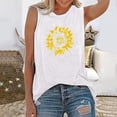 thumbnail image 1 of ICHUANYI Clearance Womens Tank Tops Casual Loose Fit Plus Size Sunflower Printed Tee(White, XL) ICHUANYI WER2023081504107, 1 of 6