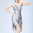 thumbnail image 6 of Jumpsuits for Women Dgankt Women's Sequins Tassel Dance Costume 20s Flapper Cocktail Party Dresses Rumba Latin Ballroom Sequin Camisole Skirt, 6 of 9