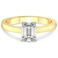 thumbnail image 3 of 1 Carat IGI Certified Emerald Shape Lab Grown Diamond Engagement Ring | 14K Yellow Gold | Elsa Hidden Accents Solitaire Diamond Ring | FG-VS1-VS2 Quality Friendly Diamonds, 3 of 4