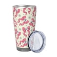 thumbnail image 2 of Cauagu Bow With Sugar Skull Pattern 20oz Tumbler,Stainless Steel Vacuum Insulated Tumbler with Lid Insulated Coffee Mug Thermal Cup with Splash Proof Sliding Lid-Straw Three-piece Set, 2 of 8