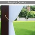 thumbnail image 4 of Transparent curtains, curtains with eyelets, outdoor garden curtain water-repellent, voile curtain, color: white, size: 132 x 213 cm, 4 of 4