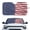 Butterfly American Flag Pattern, variant on XYZCANDO Car Sun Shade Windshield with Tropical Monstera Print, Foldable Sunshade for Outdoor Use, Keeps Your Vehicle Cool on Hot Summer Days
