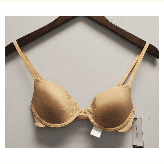 Calvin Klein Push Up and Plunge Bra in Nude, 32C (QP13970)