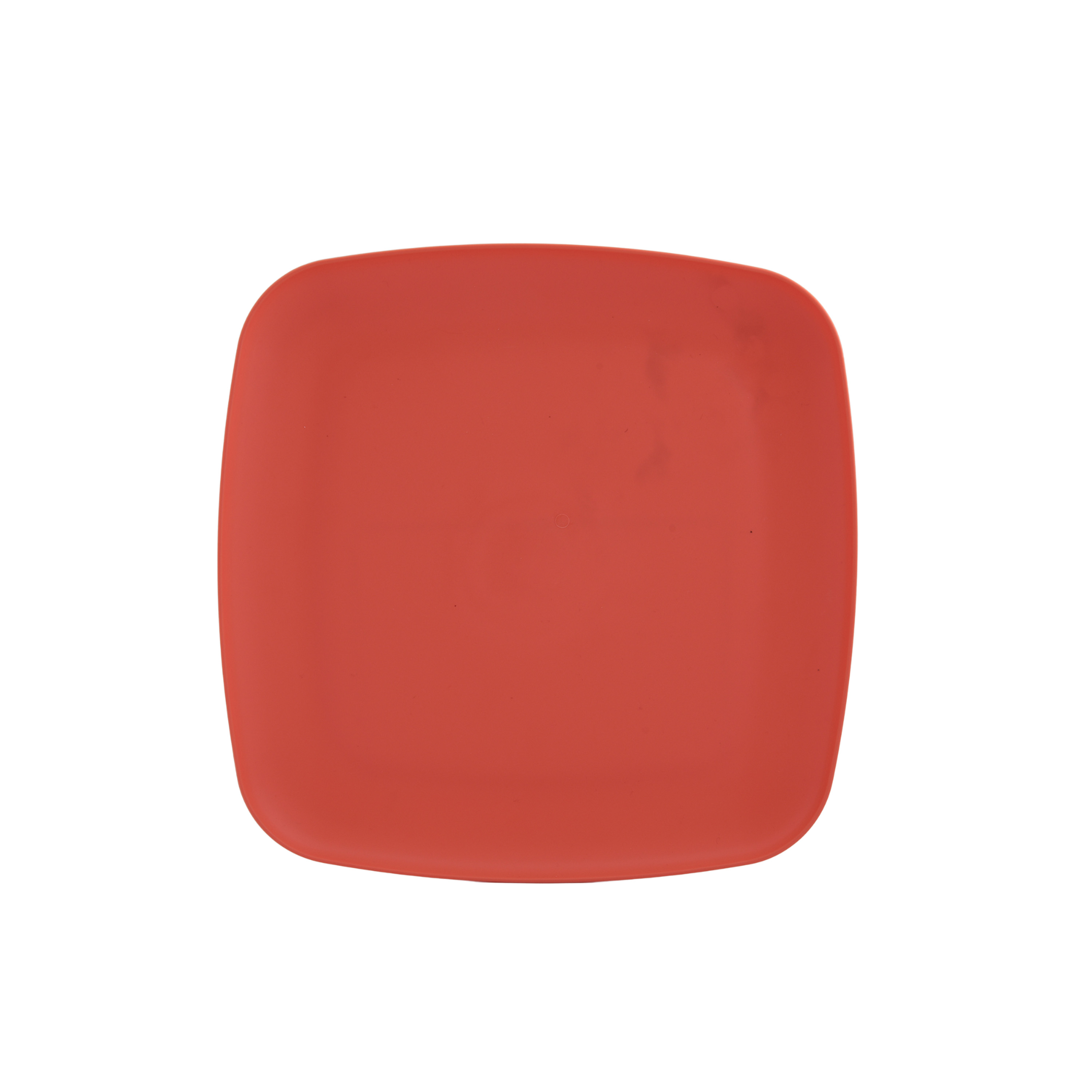 Mainstays Orange Square Plastic Plate, 10.5inch