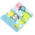 thumbnail image 1 of 10Pcs Mini Kawaii Animal Farm Cartoon Fork Fruit Toothpick Sign Bento Lunches, 1 of 1