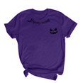 thumbnail image 4 of JOANKDMI Cute Halloween T-Shirts for Women Short Sleeve Season Letter Print Tops Casual Comfortable Crewneck Fall Festival Shirts Jack-o-Lantern Graphic Tees, 4 of 5